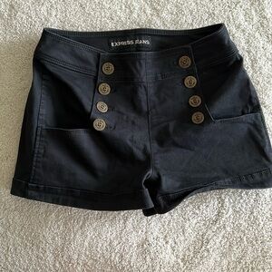 Black High Waisted Shorts
